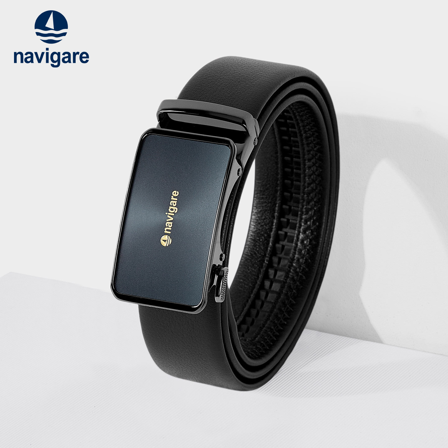 Navigare意大利小帆船2026新款男士皮带自动扣真皮男裤腰带爸爸