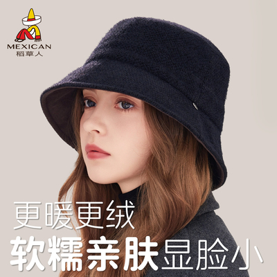 帽子女秋冬季双面可戴渔夫帽韩版