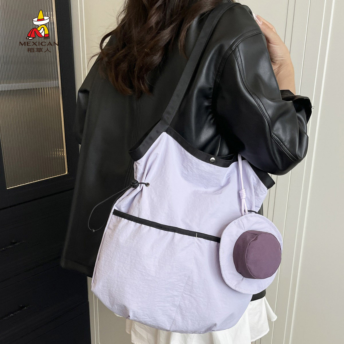 稻草人新款高颜值清新甜美原宿风单肩包女轻便大容量斜挎包