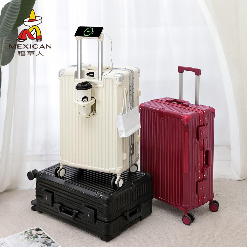 稻草人2025新款行李箱铝框26旅行箱登机箱20寸拉杆箱24男女皮箱子