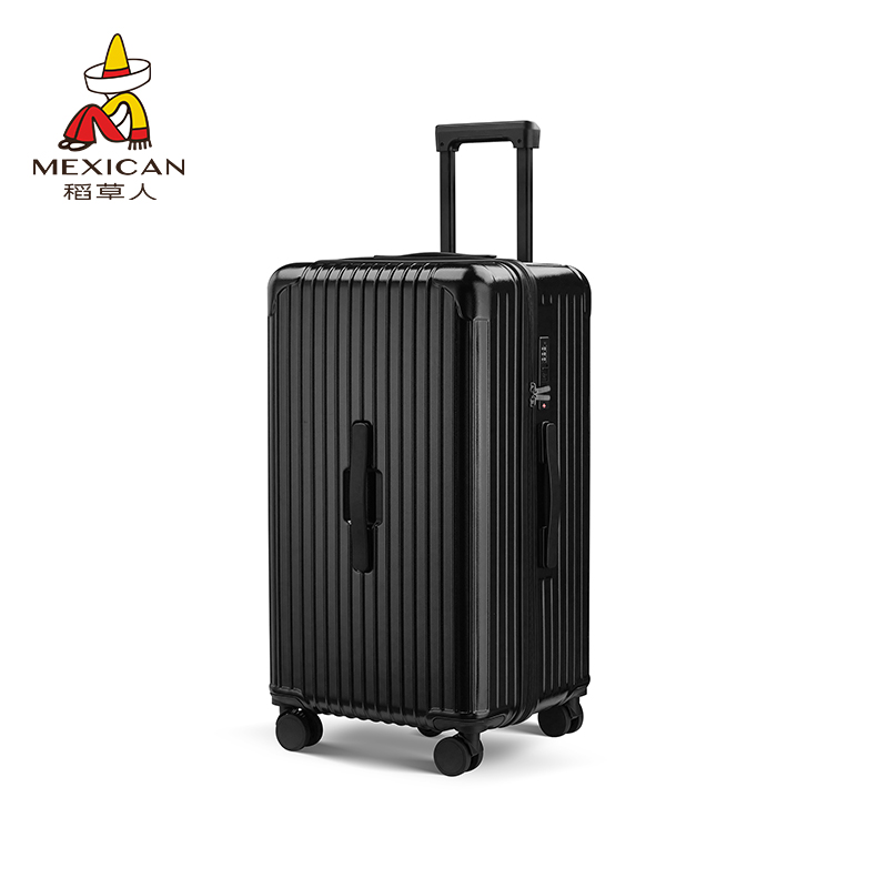 【新品】稻草人大容量拉链行李箱轻便结实耐用登机旅行箱拉杆皮箱