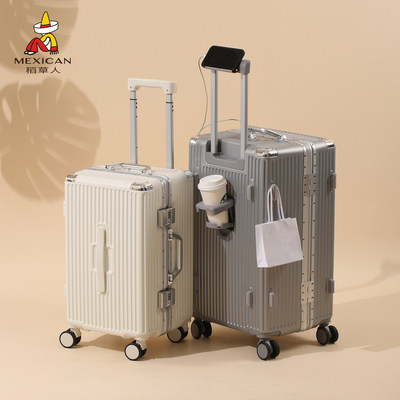 稻草人行李箱女2026新款大容量旅行箱男铝框拉杆箱密码箱登机箱子