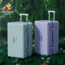 稻草人大容量深仓铝框行李箱轻便结实耐用旅行箱拉杆皮箱 新品