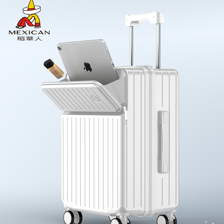 稻草人前开盖行李箱女款登机拉杆箱20寸箱子旅行24寸男女26寸28寸
