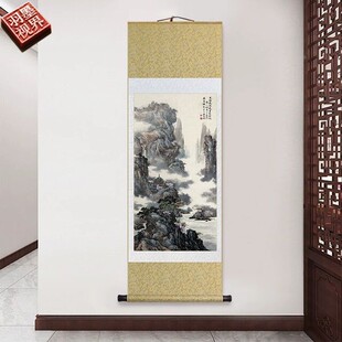 马起瓯轴752山名家山水画新中式客厅装图饰画卷挂画办公室书房壁