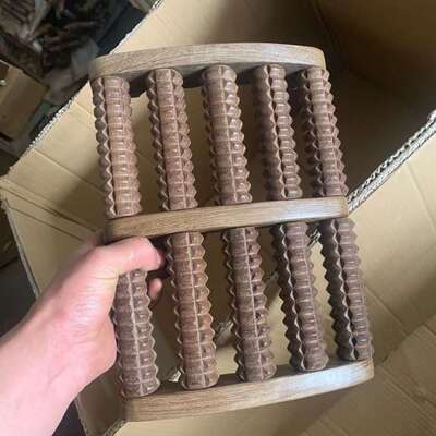 厂家鸡翅木脚底脚排滚老足部轮式木人8054制排五排脚脚排