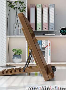 楠竹阅读架立儿童阅读书架多书能桌面双层看书支功架8tp5cDGm可升