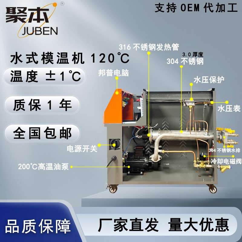 水4818温控油温模机模具自动恒温机注模塑机油式模温机工业智能双 - 实物图