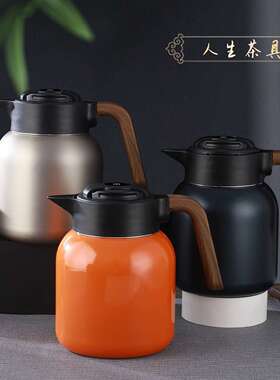 316不锈智能钢显温焖茶壶大容量茶水用分离VHZ家真保空闷泡茶壶