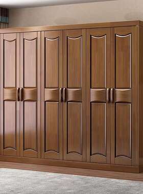 新开式实木衣柜门29958三四五六收纳衣橱简约家中用卧室对经济型