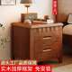 免006装 约实木柜床头卧室家用带锁储物简柜出租房床边收纳 安中式