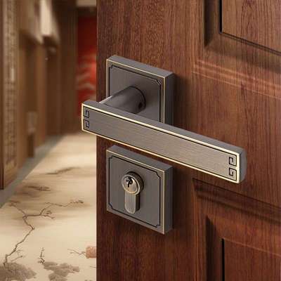 门工厂货源全铜新中式卧室分端体室内静门音锁高CP16-56家用双开