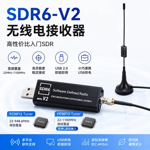 SDR无线电接收器ADS-BFM频谱