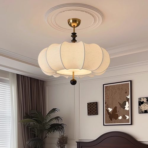 新款中古创意南瓜造型艺术书房间主卧灯具覆古南洋风卧室灯吸顶灯