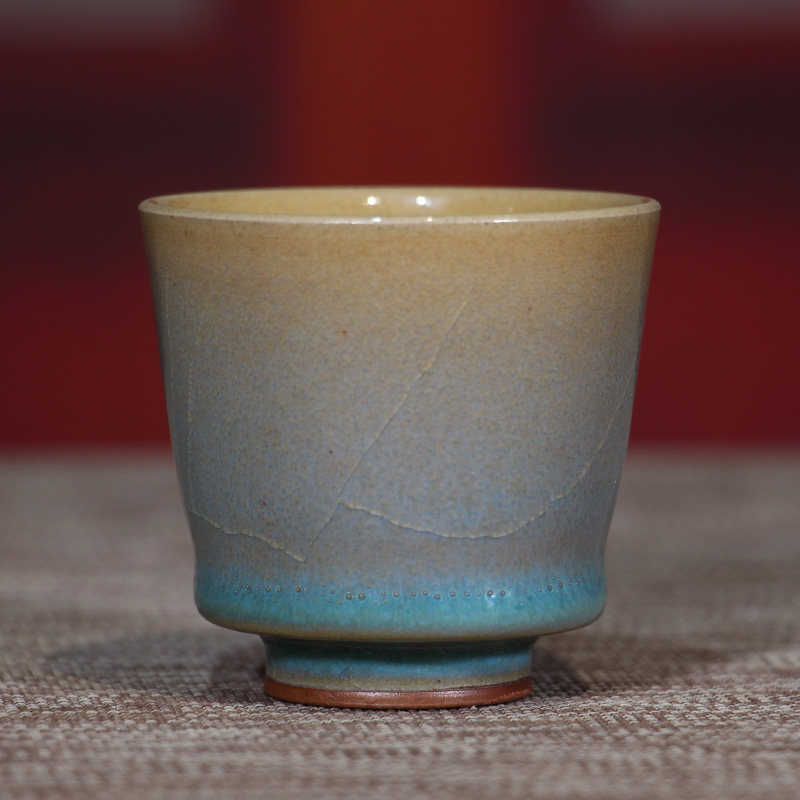 钧瓷茶杯温红远大师主人杯陶瓷功夫茶具个人单杯品茗杯礼盒装礼品