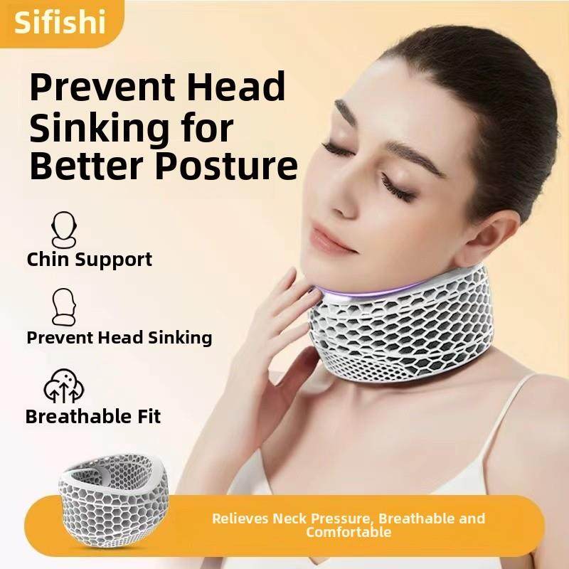 思菲其蜂窝TPE颈托 360°环绕支撑颈椎热颈部防护用品预防低头族