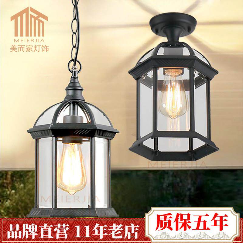 太阳能户外铝吊灯防水室外凉亭庭院走廊葡萄架花园别墅阳台吸顶灯