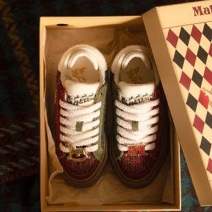 MATNUT CHRISTMAS LIMITED 圣诞限定系列 鸳鸯拼色 厚底增高 板鞋