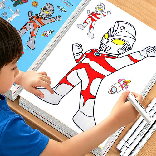 奥特曼速描本涂色画画本加厚正版