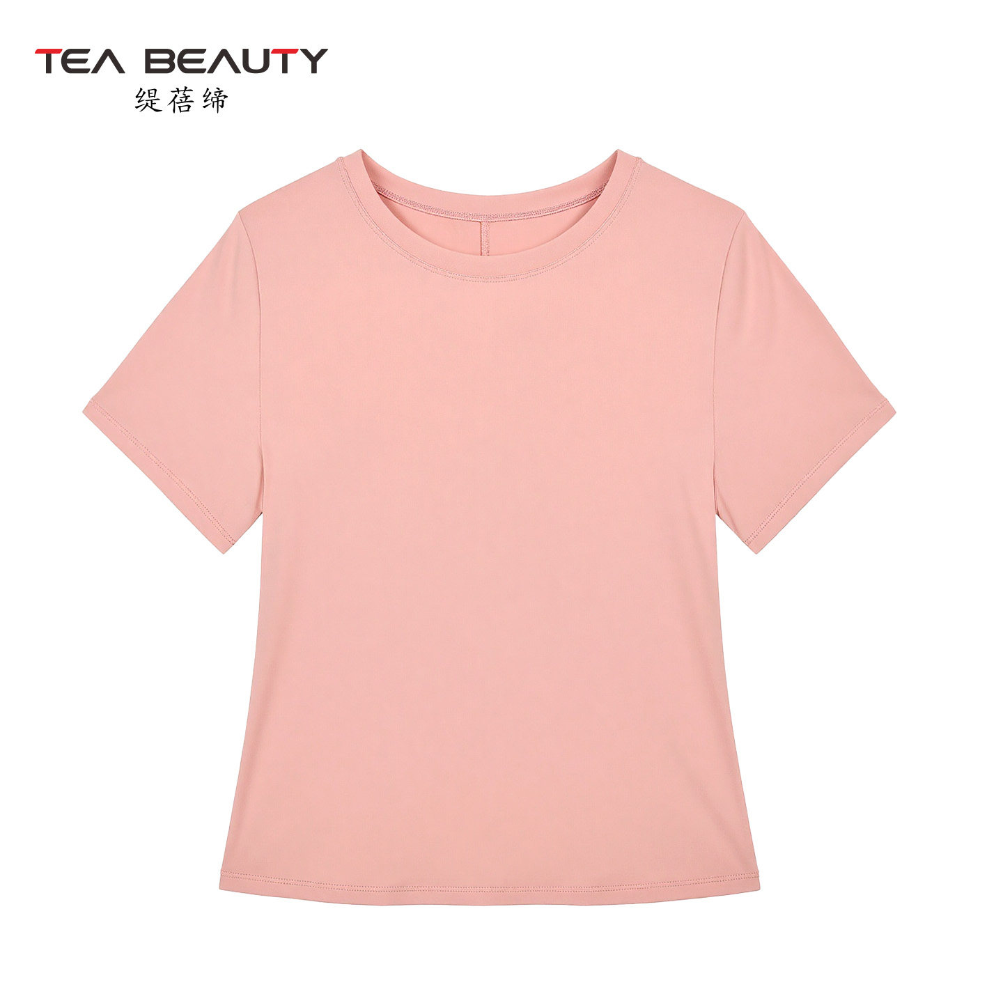 Tea Beauty薄款短袖T恤女夏圆领宽松休闲速干运动风柔软舒适纯色