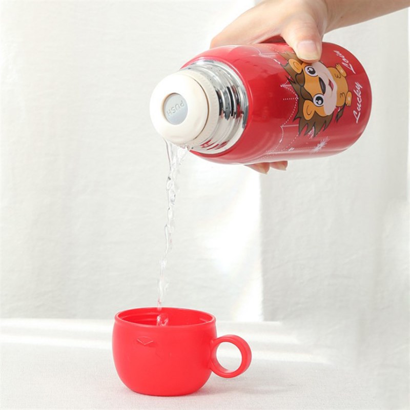 可爱儿童不锈钢保温杯带吸管水壶宝宝男女幼儿园学生防摔两用水杯