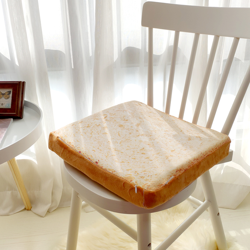 猫咪土吐司面包片可爱女学生教室坐垫椅垫恶搞记忆海棉可拆厚垫子