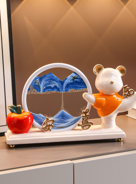 流沙画沙漏摆件客厅电视柜酒柜桌面装饰品创意解压办公室轻奢礼物