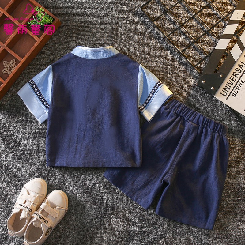 壮族苗族服装男童广西三月三儿童演出服传统古装少数民族舞蹈表演