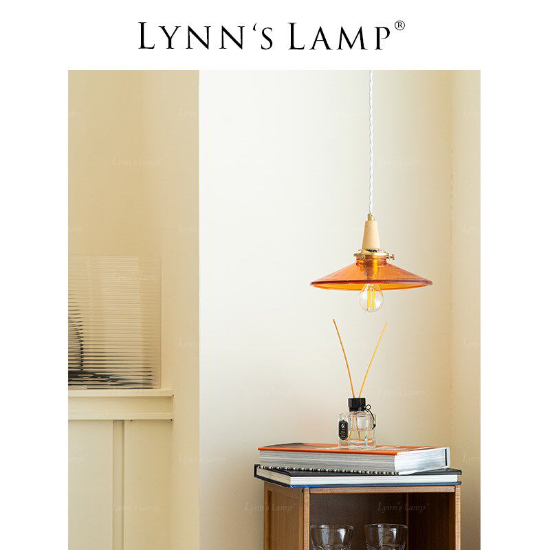 Lynns立意 日式北欧风格玄关黄铜木艺床头飘窗吧台茶室复古吊灯
