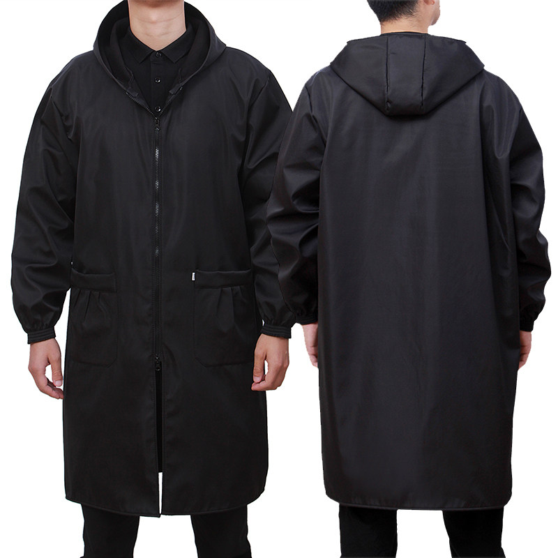 男士干活工作服外套秋春围裙防水油长款加厚劳保大褂成人罩衣单层