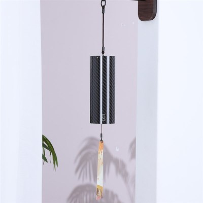 防雨水碳纤维和弦风铃日式手摇复古冥想治愈户外庭院露营挂件装饰