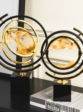 柏梵创意网红流沙画轻奢客厅酒柜玄关书柜桌面沙漏装饰摆件高档