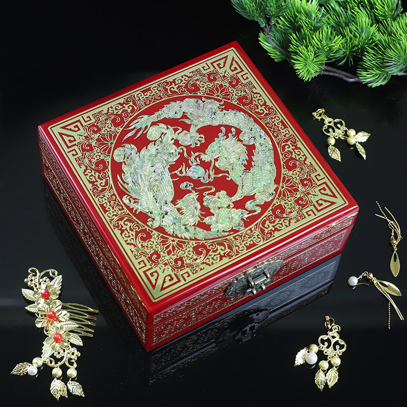 非物质文化遗产如锦平遥漆器 新中式 婚庆礼品订婚 陪嫁首饰盒