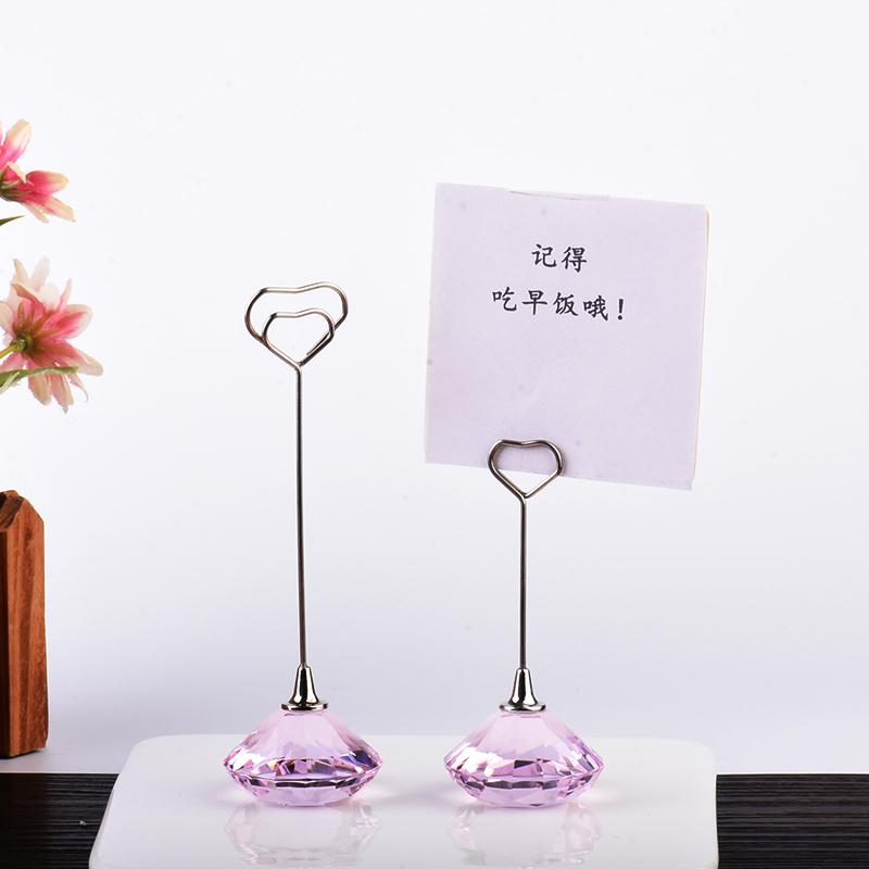 紫梓水晶便签夹爱心金属照片