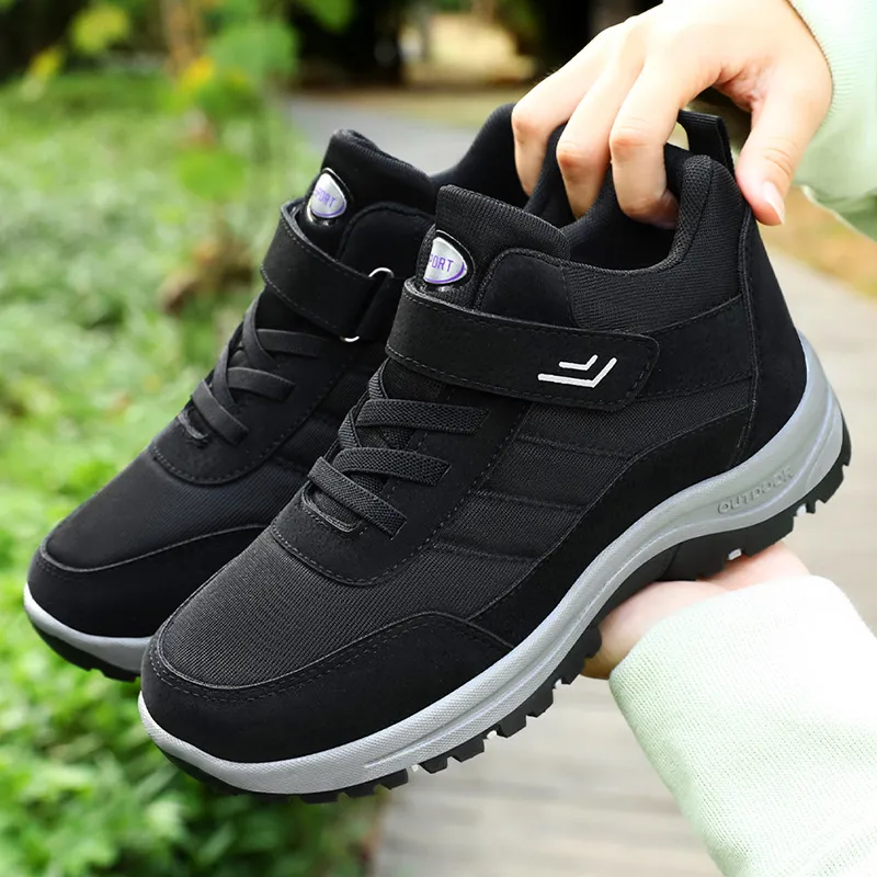健步鞋男冬季新款男女同款大码户外登山鞋魔术贴便捷老人鞋旅游鞋,女鞋,汉服鞋,淘宝优惠券,粉丝福利购,淘宝优惠卷