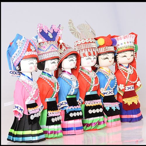 贵州土特产少数民族苗家工艺品小木偶娃娃摆件苗寨特产