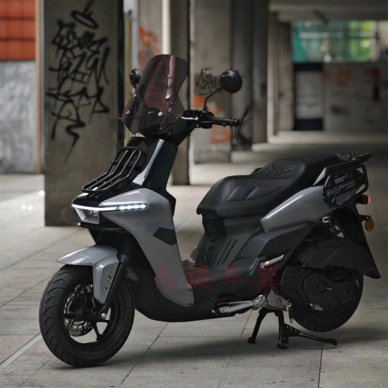 王野踏板摩托车探岳探越150CC后货架尾箱架边包架防护杠保护险杠