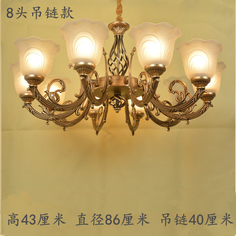 欧式铁艺吊灯美式古铜色返古复古客厅餐厅卧室店铺商用灯饰灯具