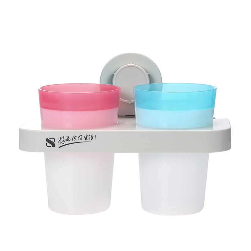 牙杯架 壁挂 牙刷杯架吸壁式洗漱架免打孔 卫生间牙刷架漱口杯架