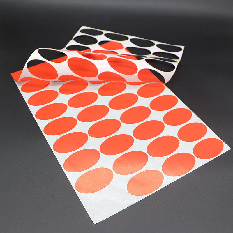 3x5cm彩色a4椭圆形不干胶标签纸空白可打印月份合格证背胶粘贴纸