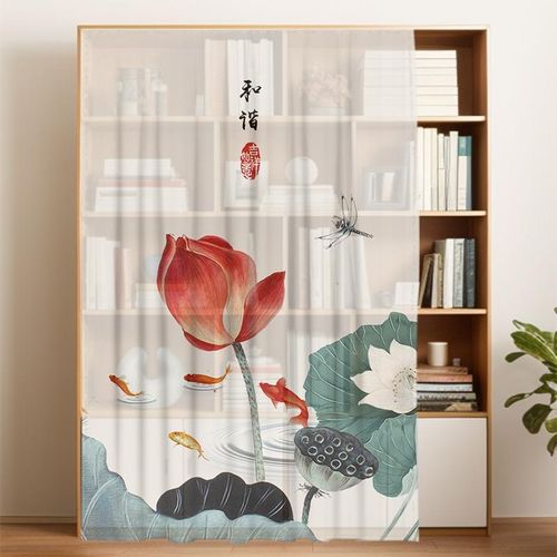 柜子遮挡帘纱帘书架防尘衣柜帘子滑轨储物柜书柜货架遮丑帘柜门帘