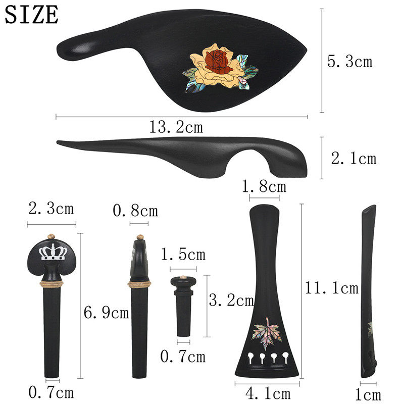 小提琴配件全套拉弦板弦轴尾钉腮托4/4-3/4小提琴用专业乐器配件