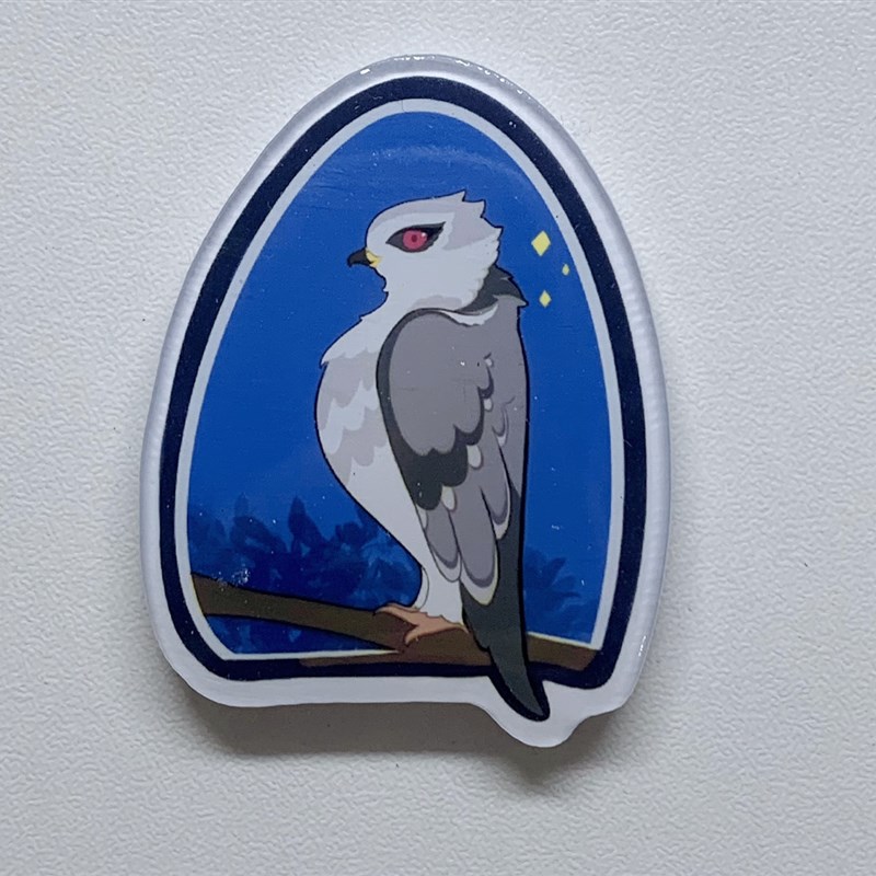 菏泽鹰匠护鹰人冰箱贴雕鸮吧嗒长耳鸮大福红隼嘎嘎黑翅鸢小黑