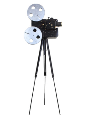 复古铁艺落地老式电影摄影机模型摆件装饰品服装店铺橱窗陈列道具