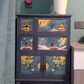 美式 极简小户型储物柜子 复古斗柜卧室抽屉收纳木质五斗橱客厅意式