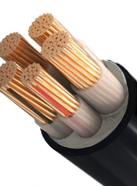 国标YJV4*16+1*10平方阻燃三相五线铜芯电力电缆线YJV22 YJLV KVV
