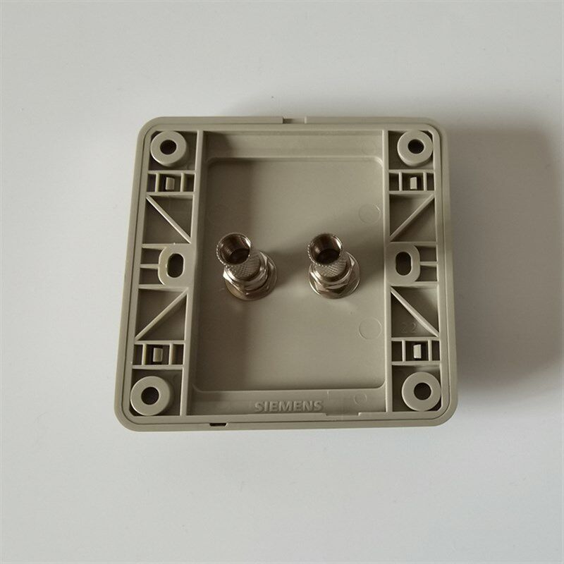 二位有线数字电视插座面板金色双孔螺纹宽频网络连接线2路英制F头