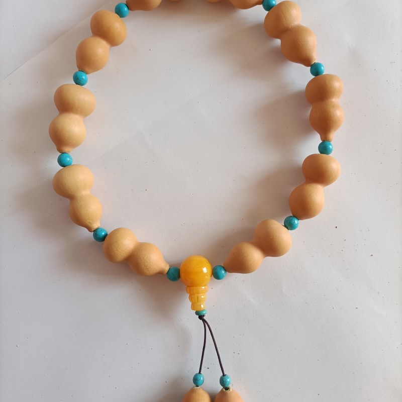 精品天然小水滴葫芦手持 迷你草里金水滴手把件文玩手串车挂挂件