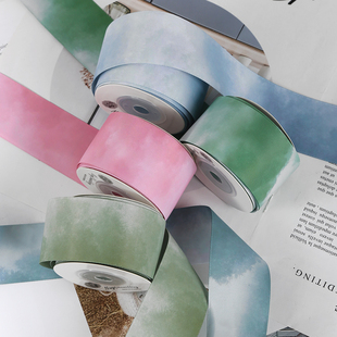 蕴染消光丝带双面面包缎带包装绸带花束绑带diy手工礼品烘焙包装