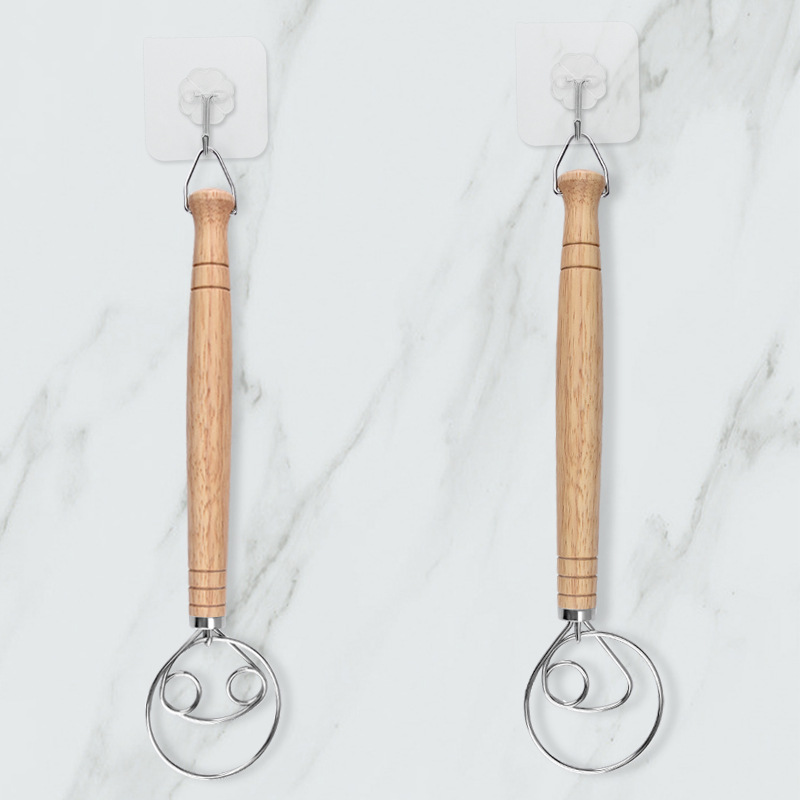 面粉搅拌棒长柄不锈钢线圈打蛋器手动奶油面团和面棍家用烘焙工具